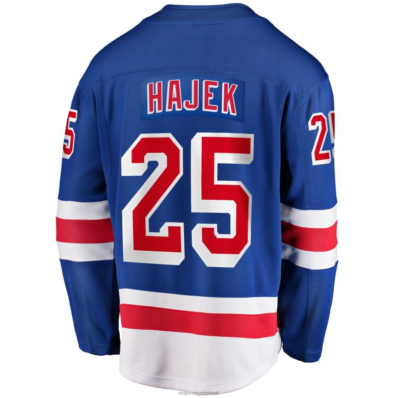 NHL Men New York Rangers Libor Hajek Fanatics Branded Blue 2017/18 Home Breakaway Replica Jersey D002V2313 Clothing