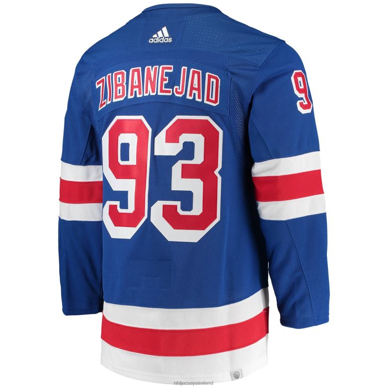 NHL Men New York Rangers Mika Zibanejad Adidas Blue Home Primegreen Authentic Pro Player Jersey D002V64 Clothing