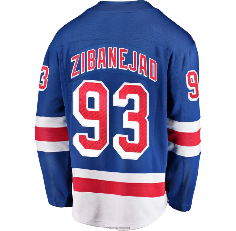 NHL Men New York Rangers Mika Zibanejad Fanatics Branded Blue Premier Breakaway Player Jersey D002V88 Clothing