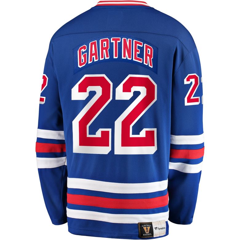 NHL Men New York Rangers Mike Gartner Fanatics Branded Blue Premier Breakaway Retired Player Jersey D002V1594 Clothing