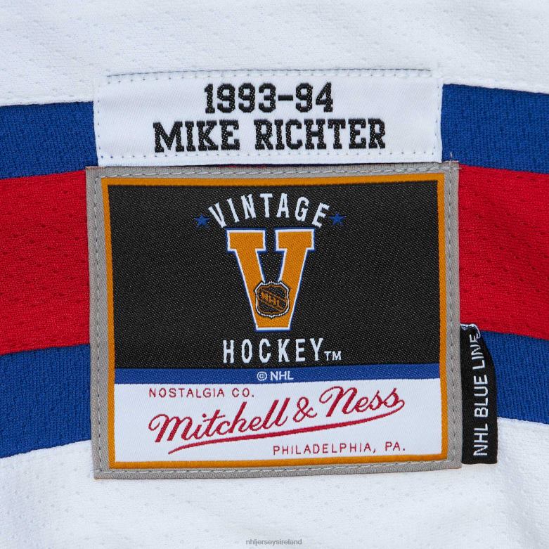 NHL Men New York Rangers Mike Richter Mitchell  Ness Blue 1993 Blue Line Player Jersey D002V538 Clothing