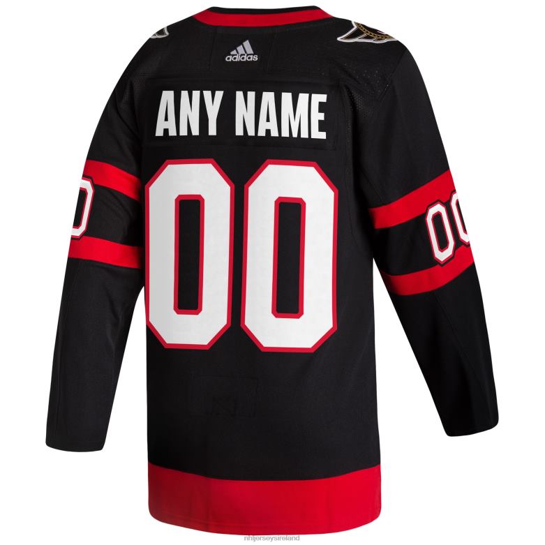 NHL Men Ottawa Senators Adidas Black 2020/21 Home Authentic Custom Jersey D002V2105 Clothing