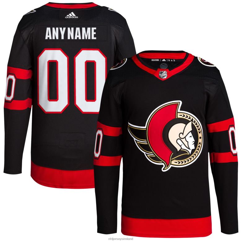 NHL Men Ottawa Senators Adidas Black Home Primegreen Authentic Pro Custom Jersey D002V2007 Clothing