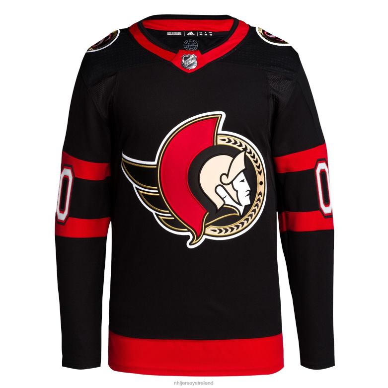 NHL Men Ottawa Senators Adidas Black Home Primegreen Authentic Pro Custom Jersey D002V2007 Clothing