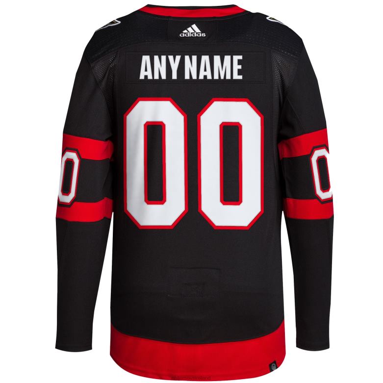 NHL Men Ottawa Senators Adidas Black Home Primegreen Authentic Pro Custom Jersey D002V2007 Clothing