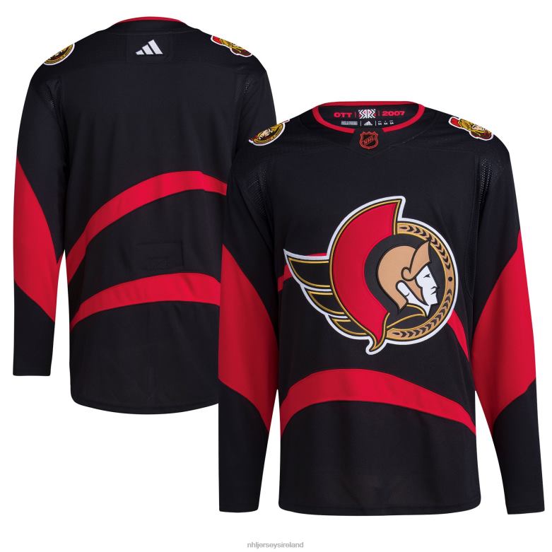 NHL Men Ottawa Senators Adidas Black Reverse Retro 20 Authentic Blank Jersey D002V1161 Clothing