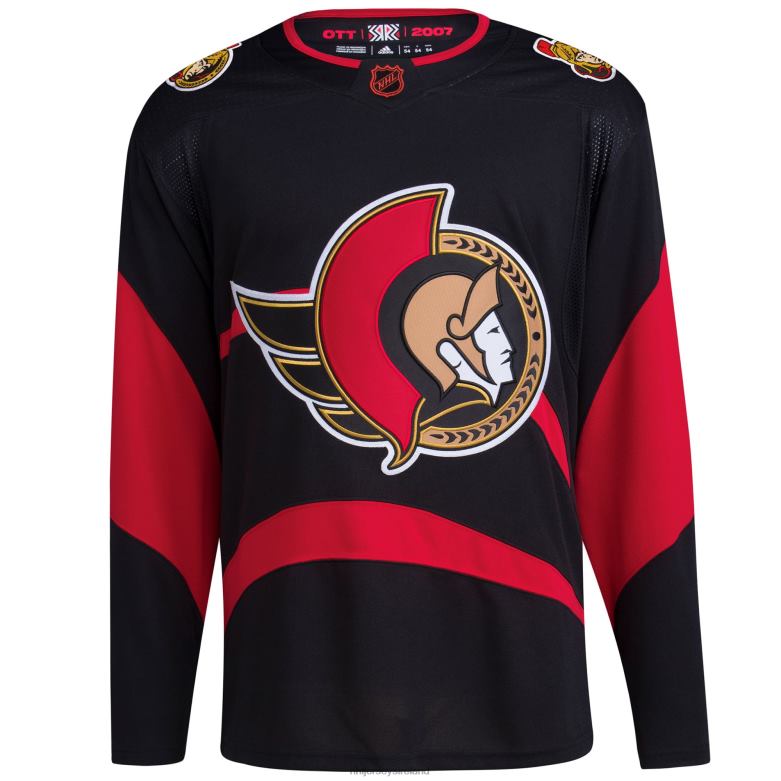 NHL Men Ottawa Senators Adidas Black Reverse Retro 20 Authentic Blank Jersey D002V1161 Clothing