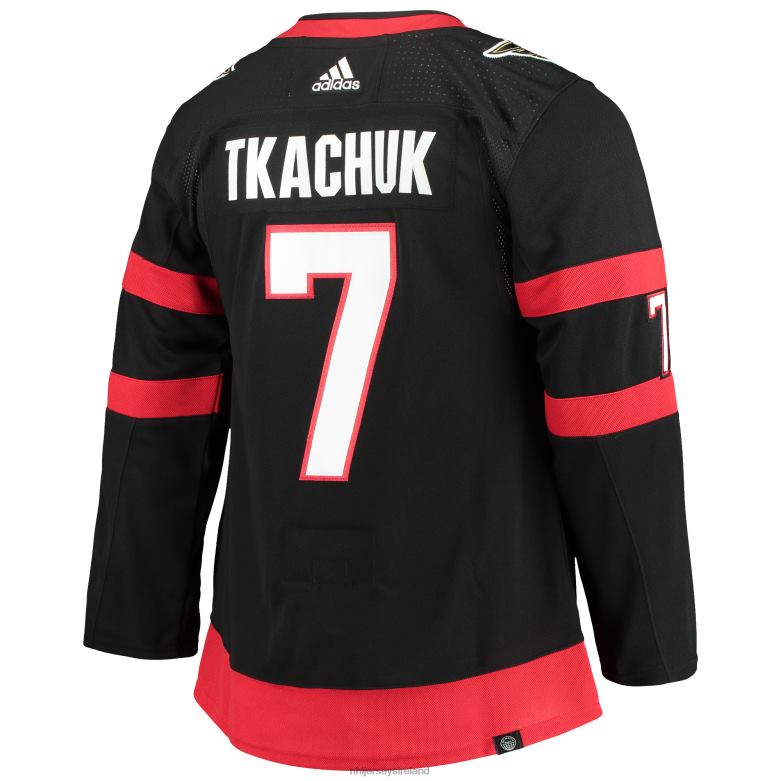NHL Men Ottawa Senators Brady Tkachuk Adidas Black Home Primegreen Authentic Pro Player Jersey D002V549 Clothing