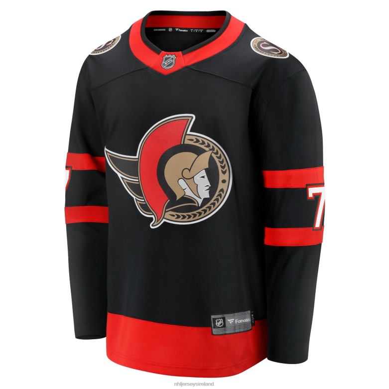 NHL Men Ottawa Senators Brady Tkachuk Fanatics Branded Black 2020/21 Home Premier Breakaway Player Jersey D002V1380 Clothing