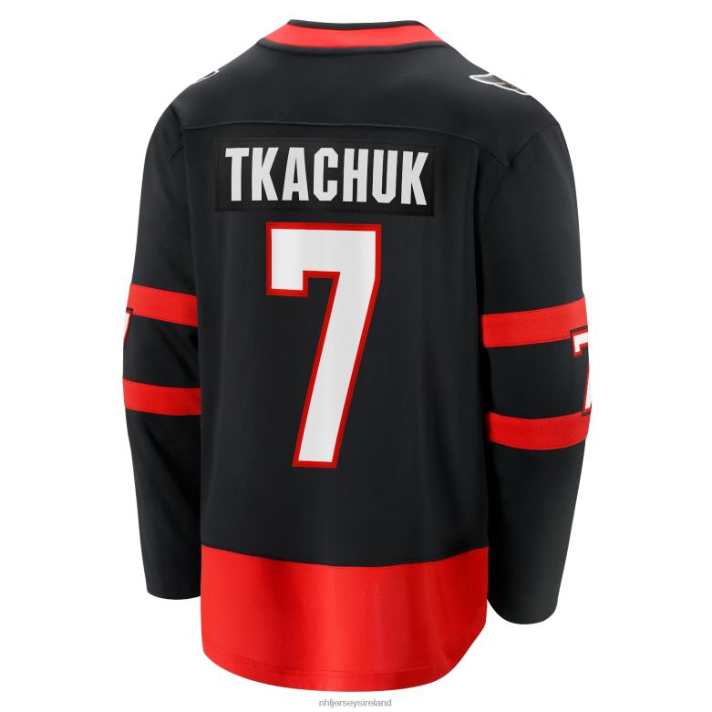 NHL Men Ottawa Senators Brady Tkachuk Fanatics Branded Black 2020/21 Home Premier Breakaway Player Jersey D002V1380 Clothing