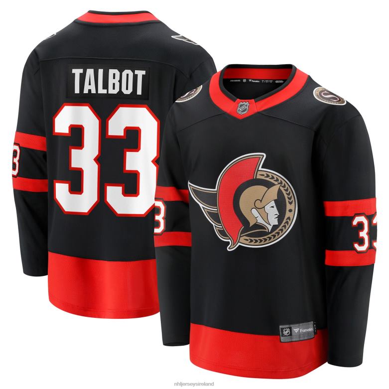 NHL Men Ottawa Senators Cam Talbot Fanatics Branded Black Home Breakaway Player Jersey D002V1658 Clothing