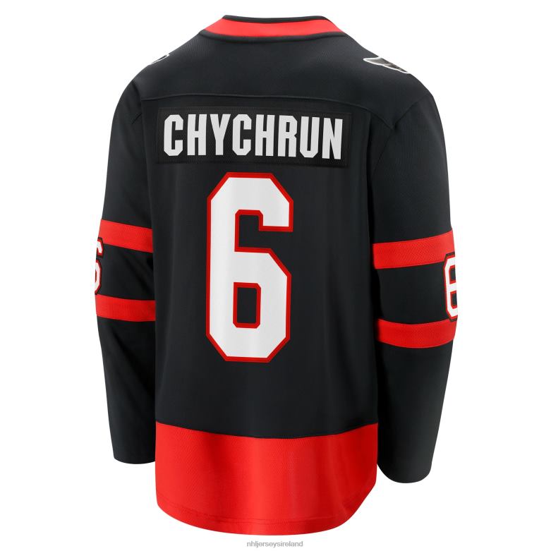 NHL Men Ottawa Senators Jakob Chychrun Fanatics Branded Black Home Breakaway Jersey D002V1617 Clothing