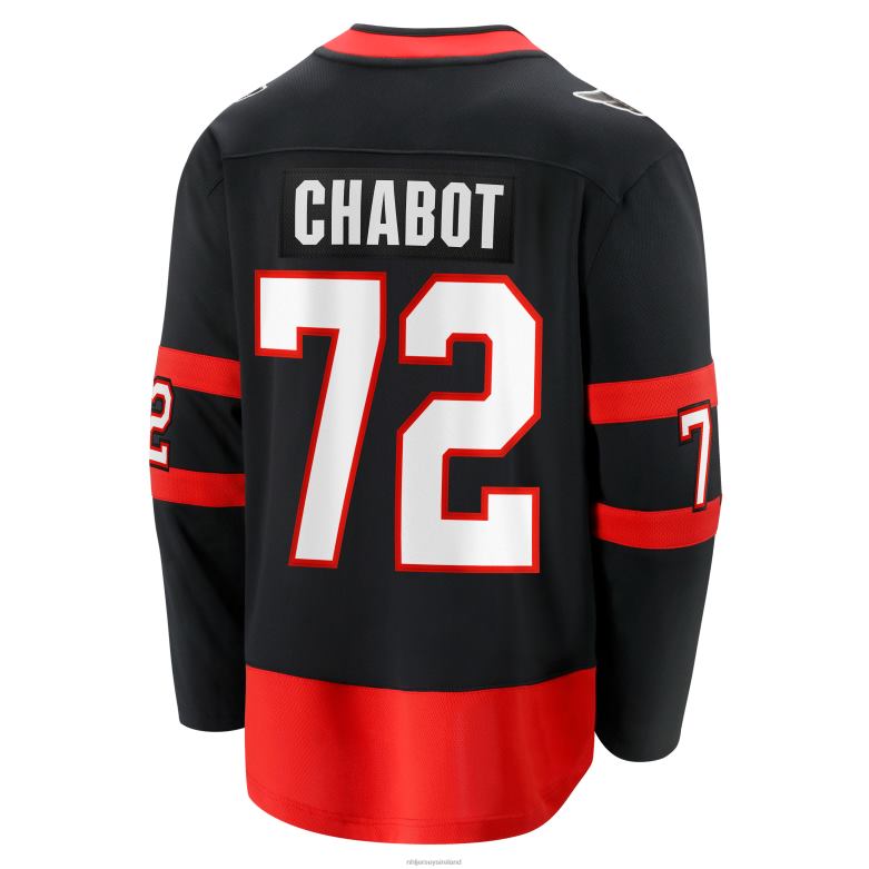 NHL Men Ottawa Senators Thomas Chabot Fanatics Branded Black Home Breakaway Jersey D002V1749 Clothing