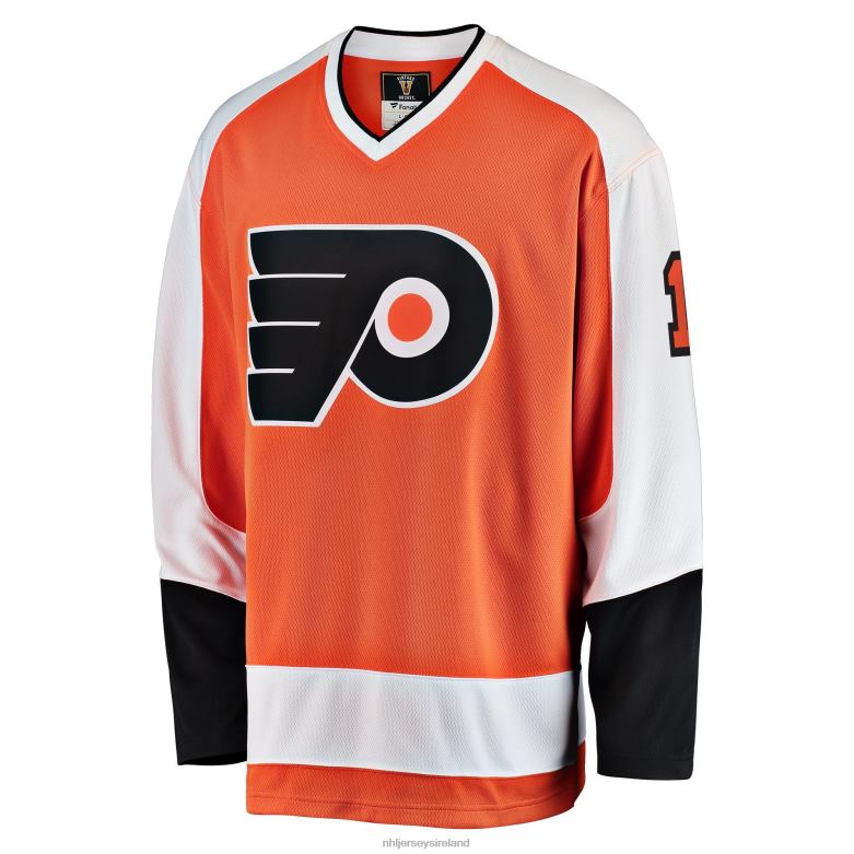 NHL Men Philadelphia Flyers Bernie Parent Fanatics Branded Orange Premier Breakaway Retired Player Jersey D002V577 Clothing
