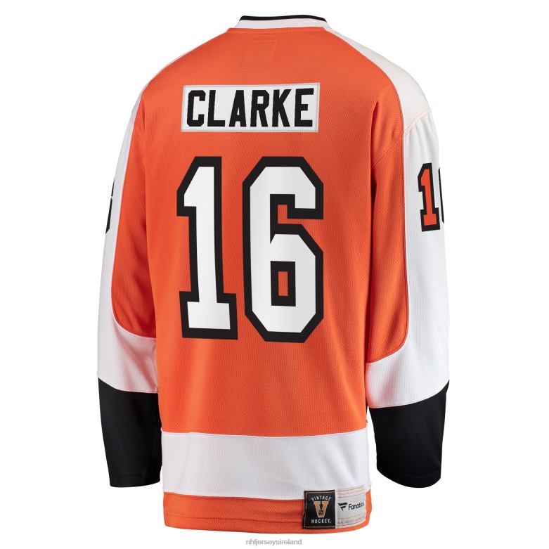 NHL Men Philadelphia Flyers Bobby Clarke Fanatics Branded Orange Premier Breakaway Retired Player Jersey D002V423 Clothing