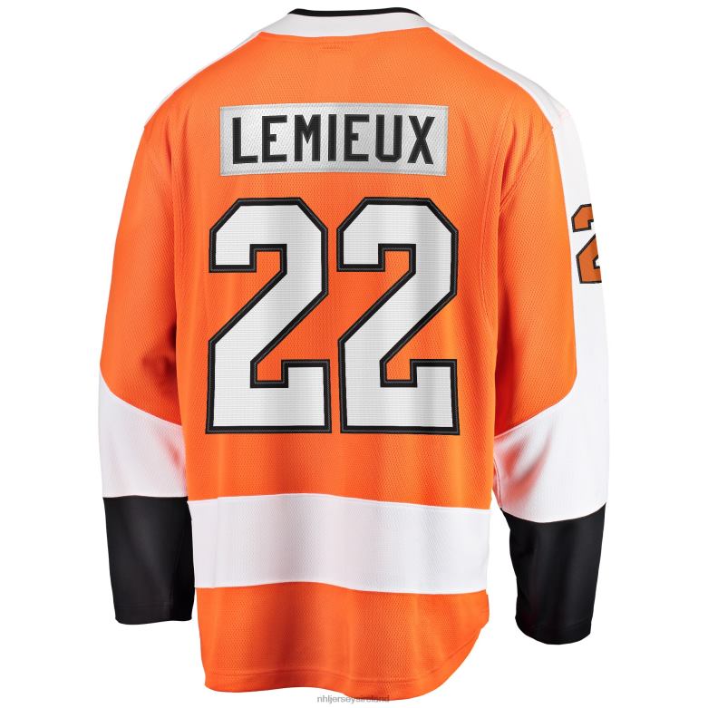 NHL Men Philadelphia Flyers Brendan Lemieux Fanatics Branded Orange Home Breakaway Jersey D002V1276 Clothing