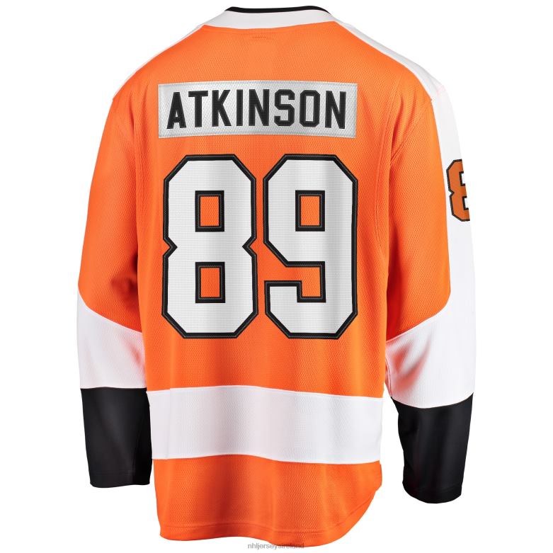 NHL Men Philadelphia Flyers Cam Atkinson Fanatics Branded Orange Breakaway Player Jersey D002V1284 Clothing
