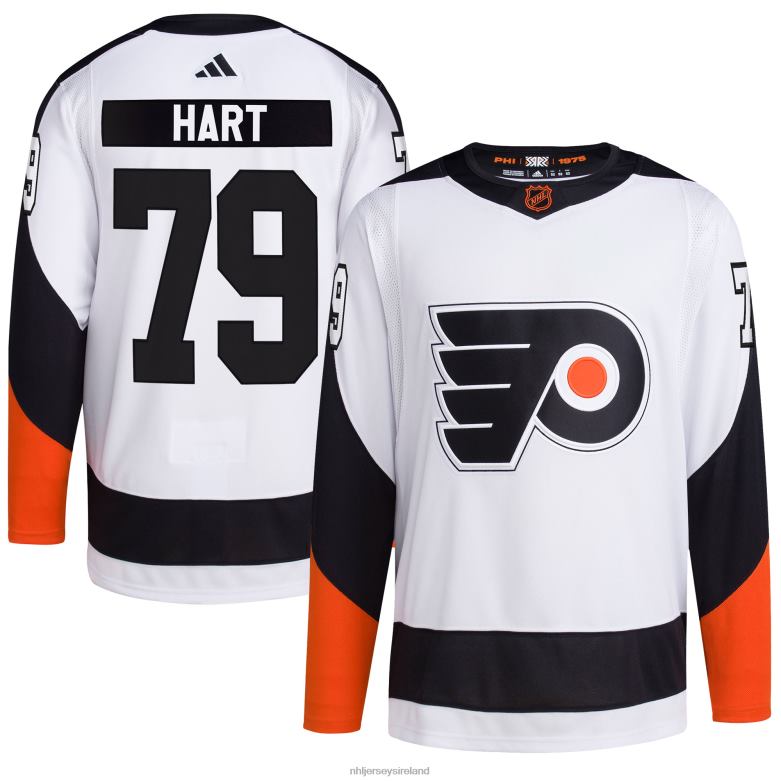 NHL Men Philadelphia Flyers Carter Hart Adidas White Reverse Retro 20 Authentic Player Jersey D002V569 Clothing