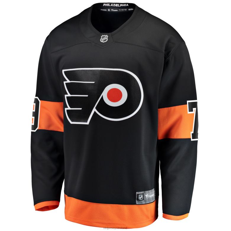 NHL Men Philadelphia Flyers Carter Hart Fanatics Branded Black Alternate Premier Breakaway Player Jersey D002V202 Clothing
