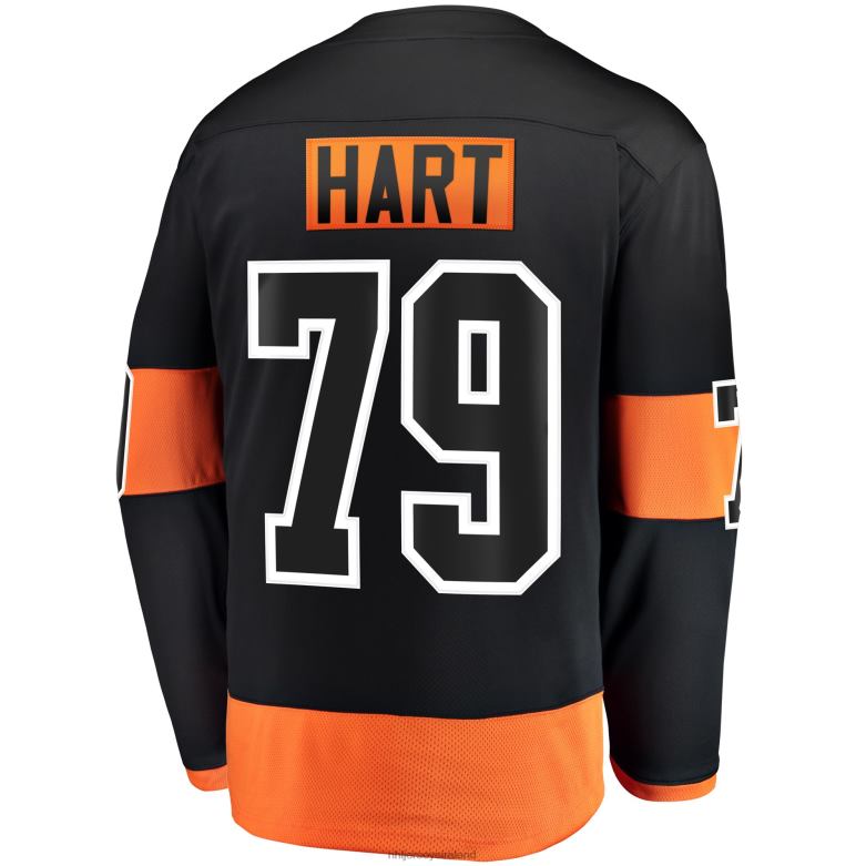 NHL Men Philadelphia Flyers Carter Hart Fanatics Branded Black Alternate Premier Breakaway Player Jersey D002V202 Clothing