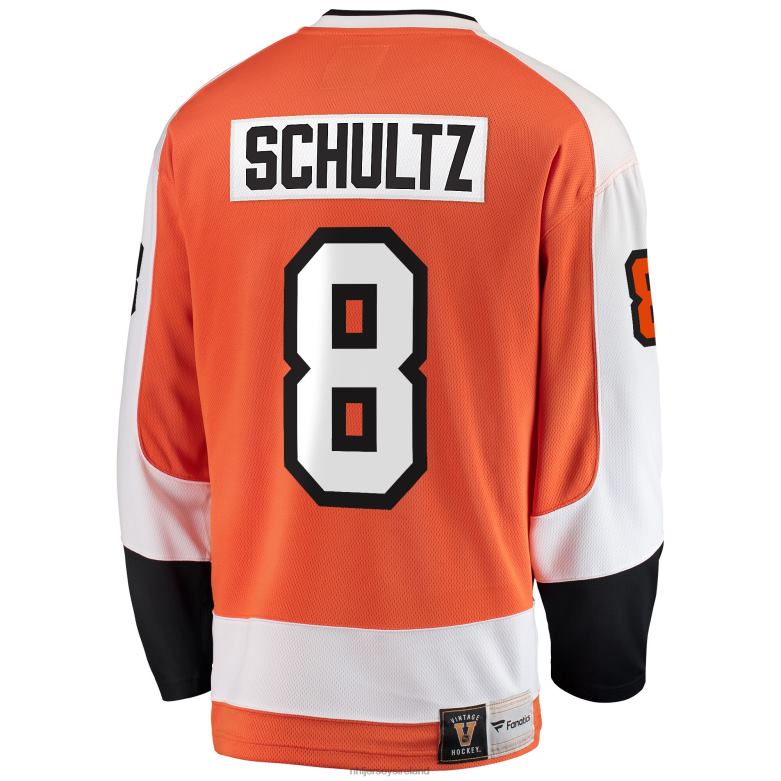 NHL Men Philadelphia Flyers Dave Schultz Fanatics Branded Orange Premier Breakaway Retired Player Jersey D002V1199 Clothing