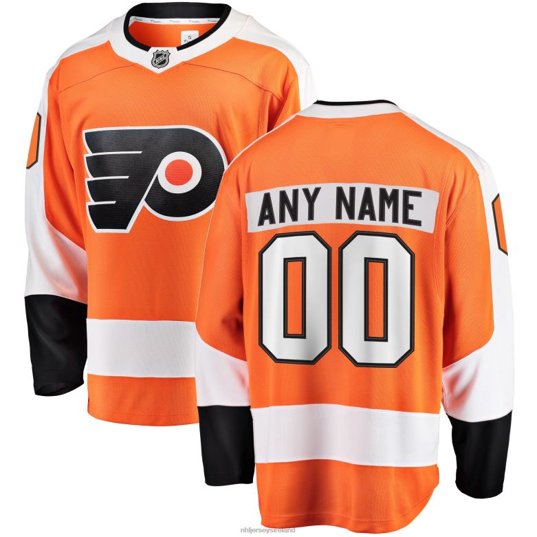 NHL Men Philadelphia Flyers Fanatics Branded Orange Home Breakaway Custom Jersey D002V1151 Clothing