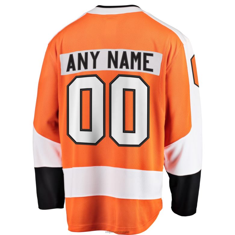 NHL Men Philadelphia Flyers Fanatics Branded Orange Home Breakaway Custom Jersey D002V1151 Clothing