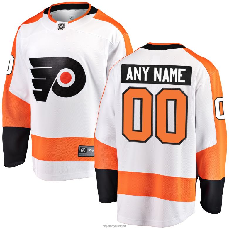 NHL Men Philadelphia Flyers Fanatics Branded White Away Breakaway Custom Jersey D002V959 Clothing