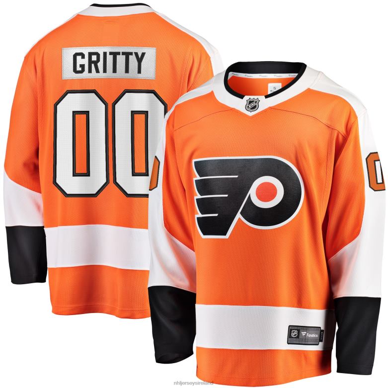 NHL Men Philadelphia Flyers Gritty Fanatics Branded Orange Breakaway Player Jersey D002V998 Clothing