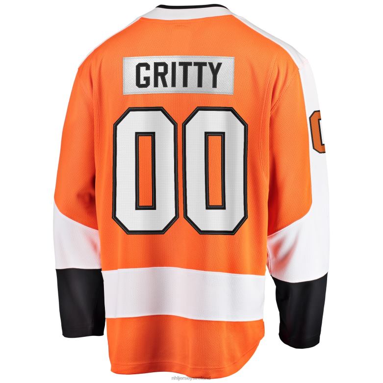 NHL Men Philadelphia Flyers Gritty Fanatics Branded Orange Breakaway Player Jersey D002V998 Clothing