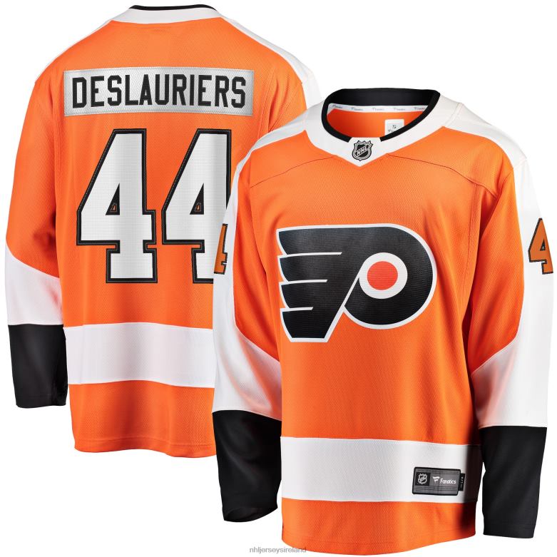 NHL Men Philadelphia Flyers Nicolas Deslauriers Fanatics Branded Orange Home Breakaway Player Jersey D002V1311 Clothing