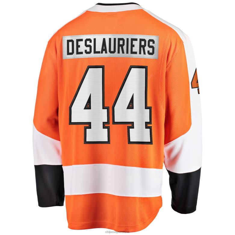 NHL Men Philadelphia Flyers Nicolas Deslauriers Fanatics Branded Orange Home Breakaway Player Jersey D002V1311 Clothing