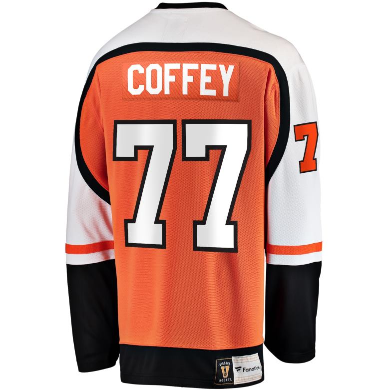NHL Men Philadelphia Flyers Paul Coffey Fanatics Branded Orange Premier Breakaway Retired Player Jersey D002V905 Clothing