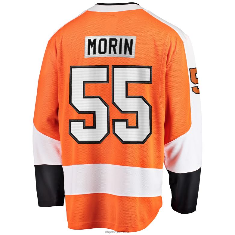 NHL Men Philadelphia Flyers Samuel Morin Fanatics Branded Orange Breakaway Player Jersey D002V2419 Clothing