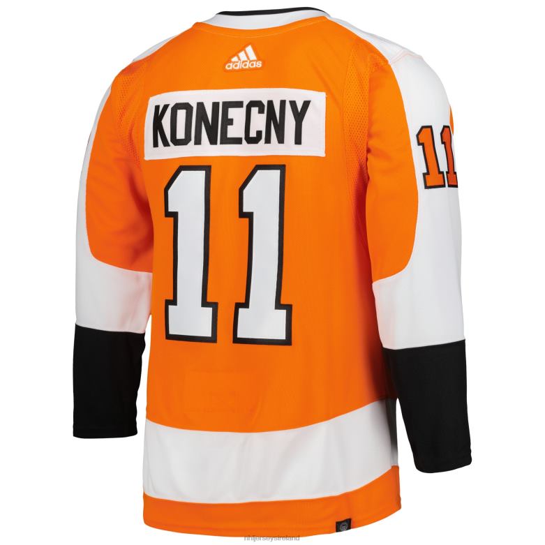 NHL Men Philadelphia Flyers Travis Konecny Adidas Orange Primegreen Authentic Pro Home Player Jersey D002V562 Clothing