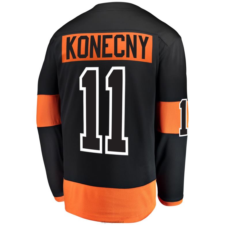 NHL Men Philadelphia Flyers Travis Konecny Fanatics Branded Black Alternate Breakaway Player Jersey D002V245 Clothing