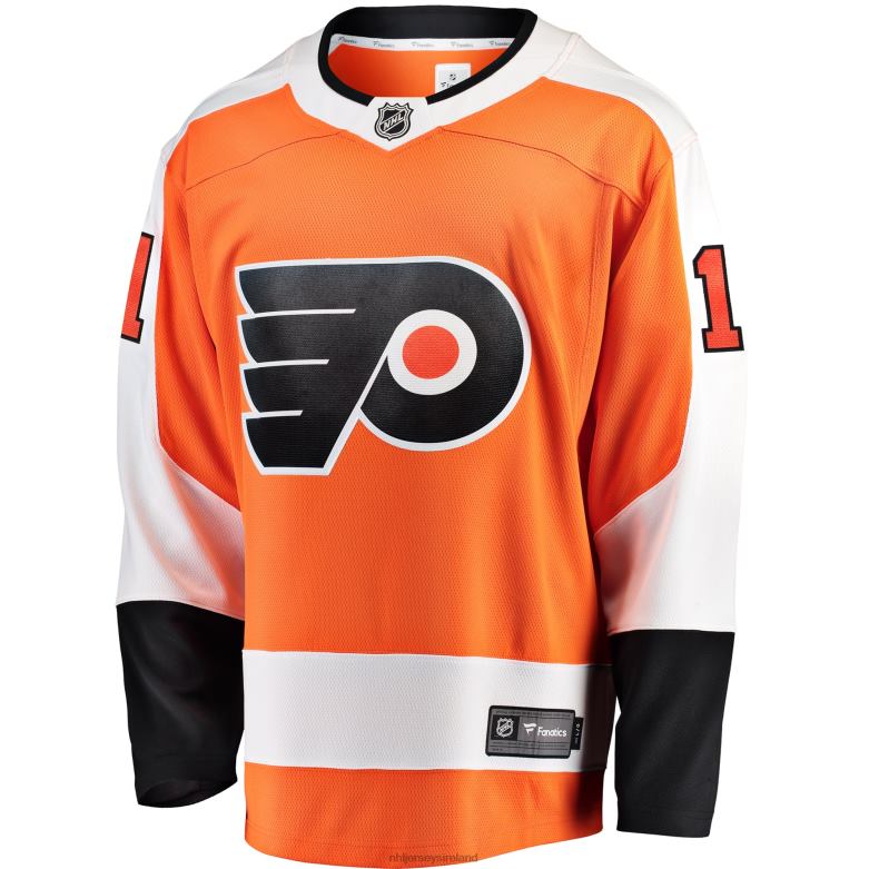 NHL Men Philadelphia Flyers Travis Konecny Fanatics Branded Orange Breakaway Player Jersey D002V473 Clothing