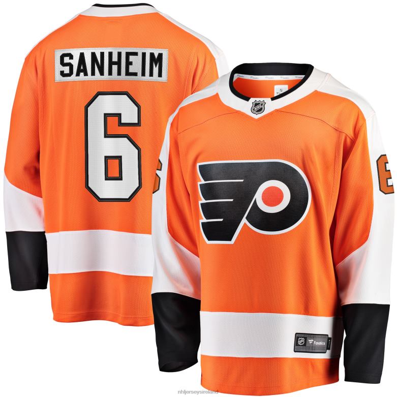 NHL Men Philadelphia Flyers Travis Sanheim Fanatics Branded Orange Home Breakaway Jersey D002V2322 Clothing