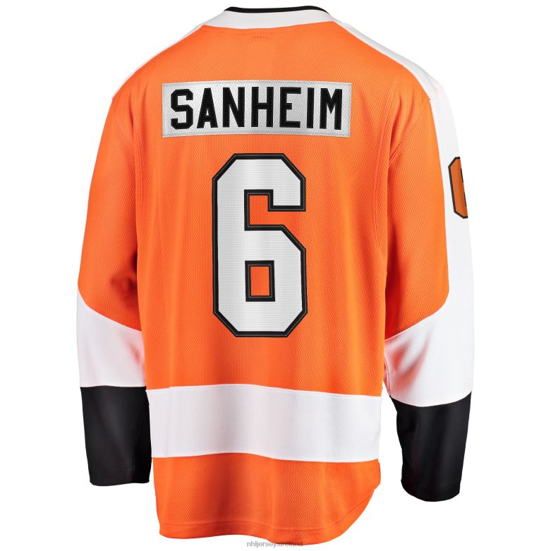 NHL Men Philadelphia Flyers Travis Sanheim Fanatics Branded Orange Home Breakaway Jersey D002V2322 Clothing