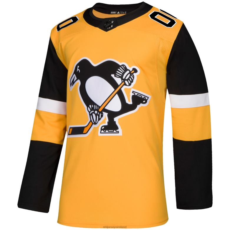 NHL Men Pittsburgh Penguins Adidas Gold Alternate Authentic Custom Jersey D002V2002 Clothing