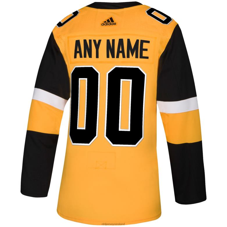 NHL Men Pittsburgh Penguins Adidas Gold Alternate Authentic Custom Jersey D002V2002 Clothing