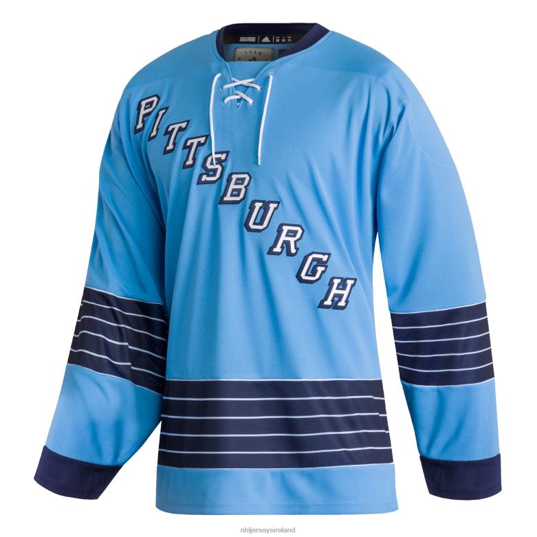 NHL Men Pittsburgh Penguins Adidas Light Blue Team Classics Authentic Blank Jersey D002V655 Clothing