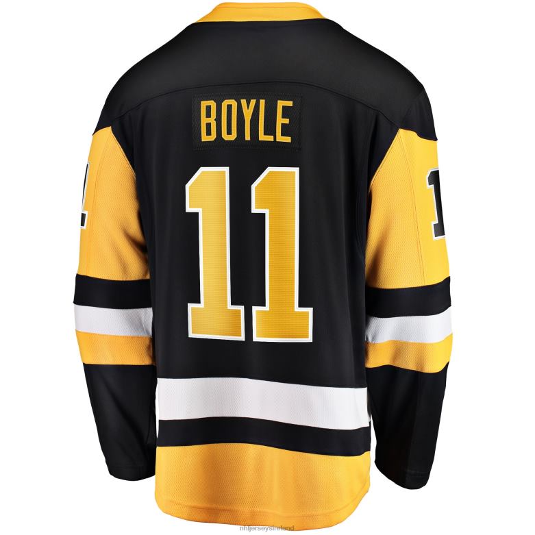 NHL Men Pittsburgh Penguins Brian Boyle Fanatics Branded Black Home Breakaway Player Jersey D002V2059 Clothing