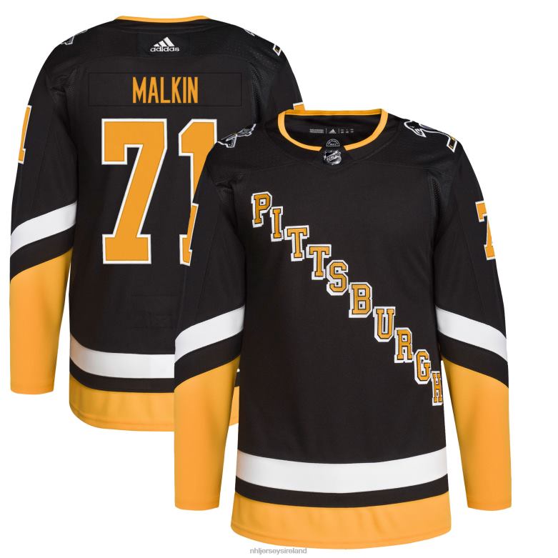 NHL Men Pittsburgh Penguins Evgeni Malkin Adidas Black 2021/22 Alternate Primegreen Authentic Pro Player Jersey D002V756 Clothing