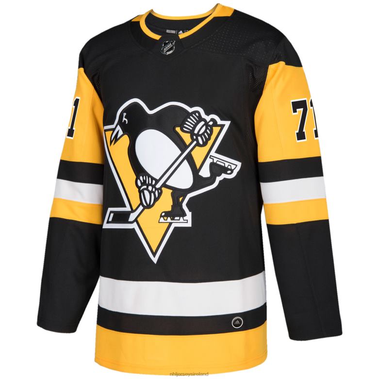 NHL Men Pittsburgh Penguins Evgeni Malkin Adidas Black Authentic Player Jersey D002V1726 Clothing