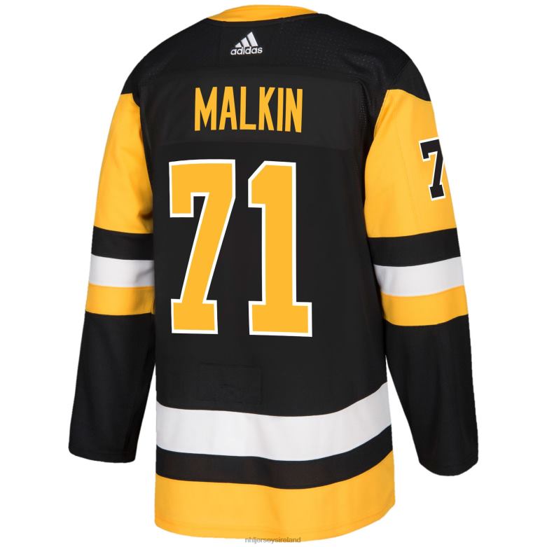 NHL Men Pittsburgh Penguins Evgeni Malkin Adidas Black Authentic Player Jersey D002V1726 Clothing