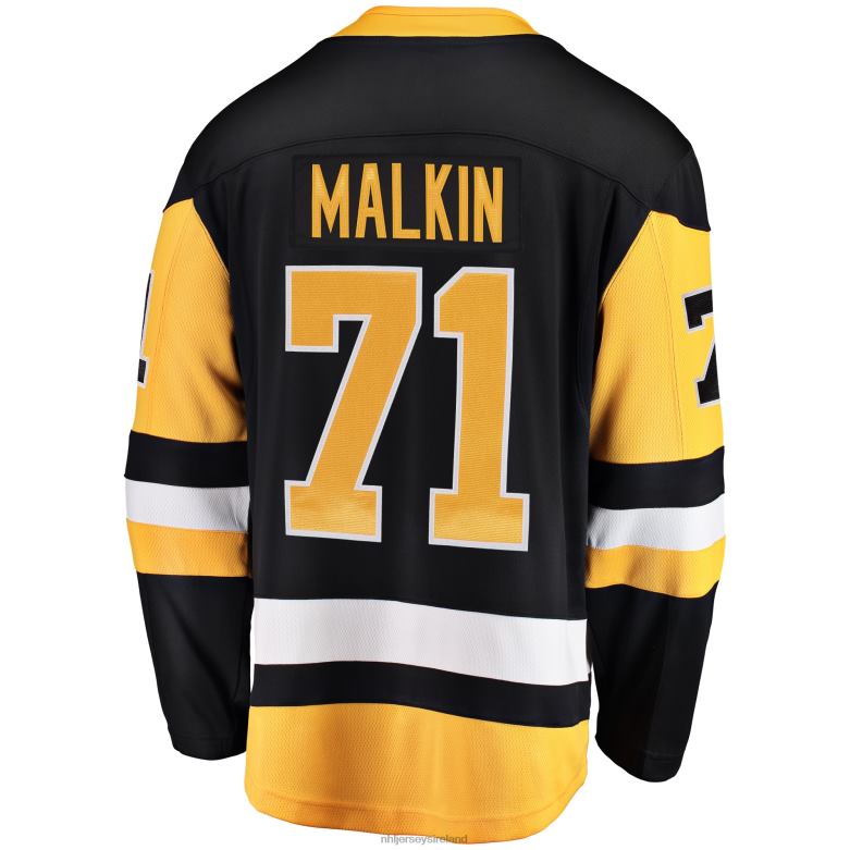 NHL Men Pittsburgh Penguins Evgeni Malkin Fanatics Branded Black Breakaway Player Jersey D002V1070 Clothing