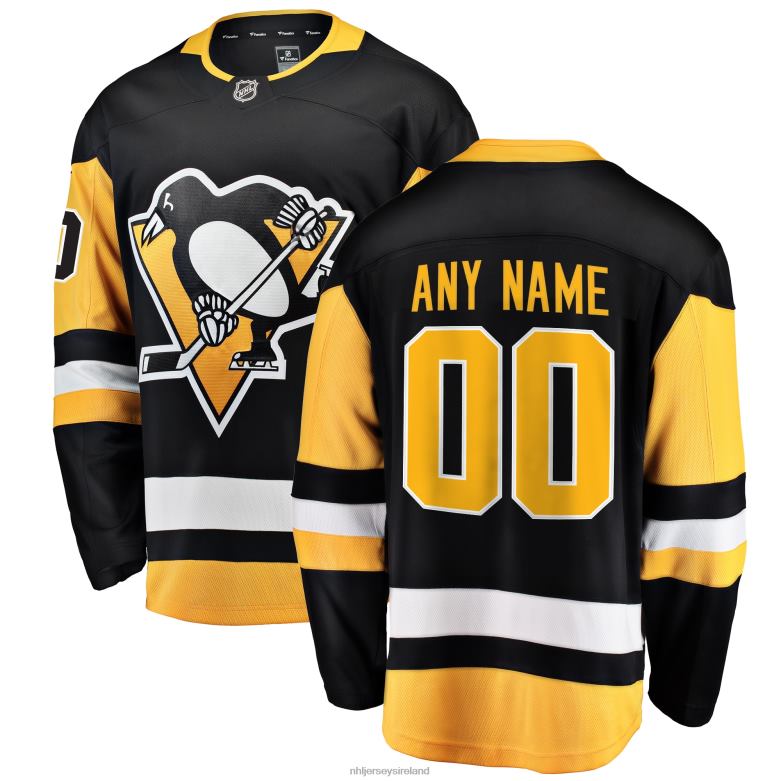NHL Men Pittsburgh Penguins Fanatics Branded Black Home Breakaway Custom Jersey D002V177 Clothing