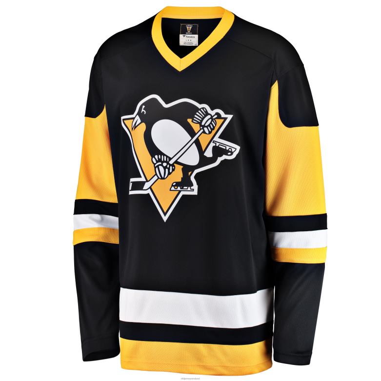 NHL Men Pittsburgh Penguins Fanatics Branded Black Premier Breakaway Heritage Blank Jersey D002V216 Clothing