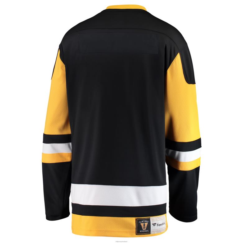 NHL Men Pittsburgh Penguins Fanatics Branded Black Premier Breakaway Heritage Blank Jersey D002V216 Clothing